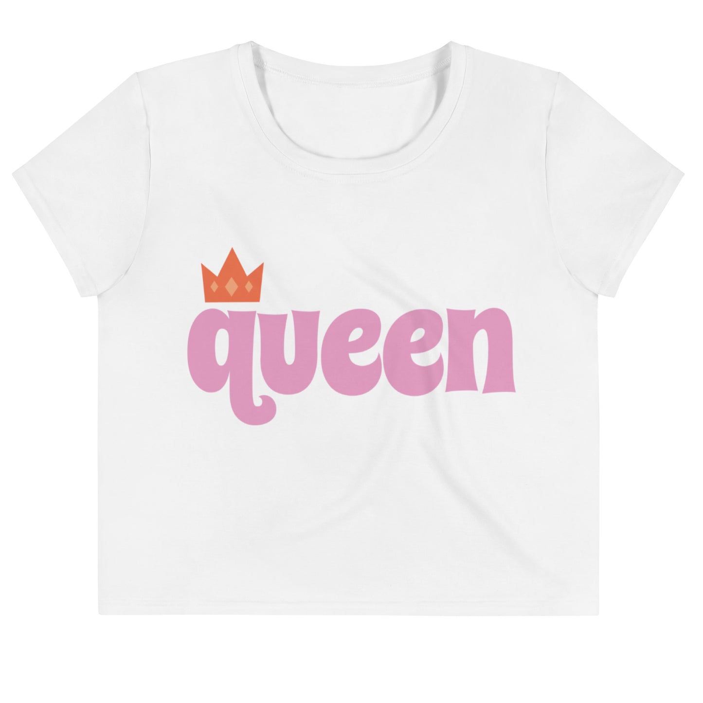 QUEEN. Print Crop Tee