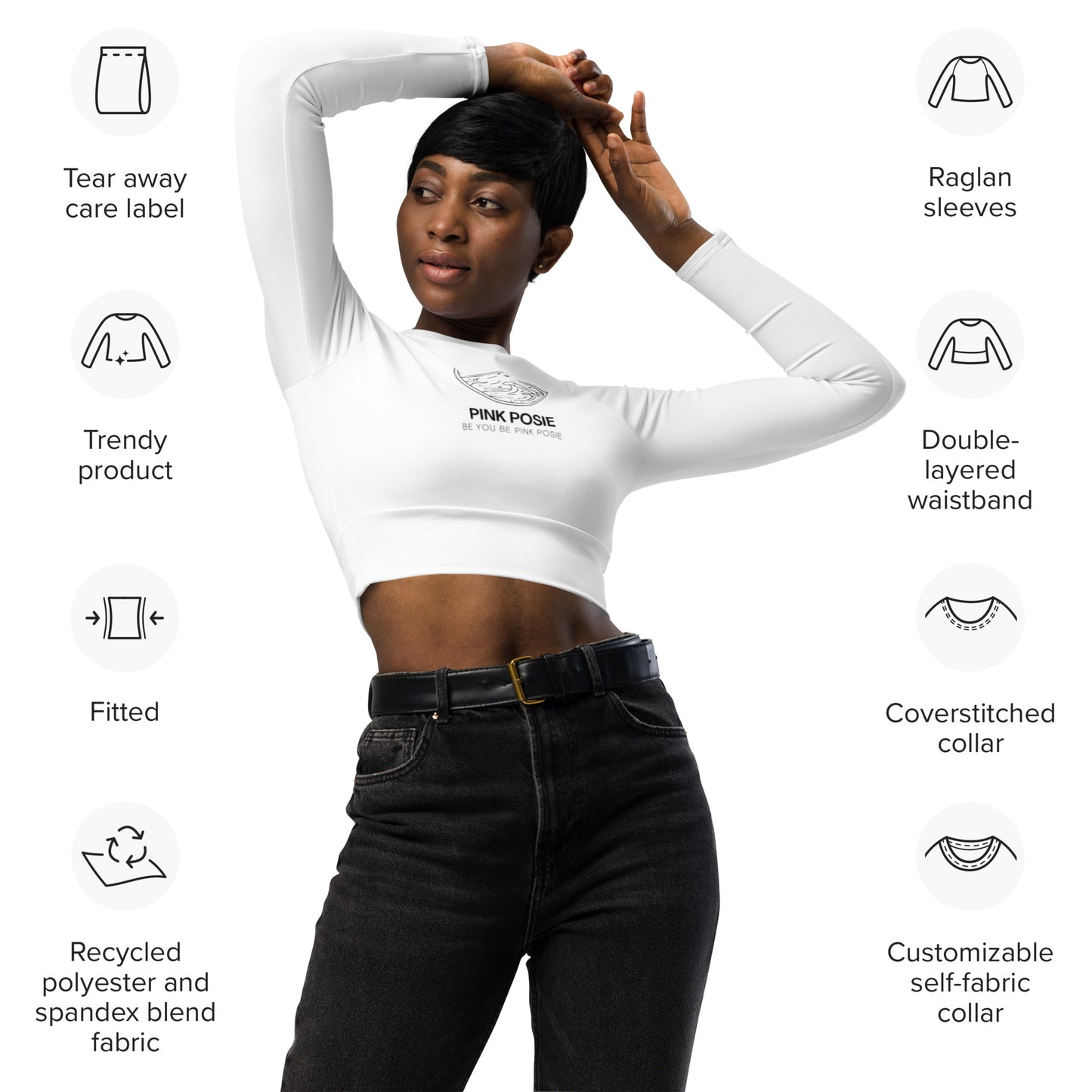 Long Sleeve Crop Top - workout