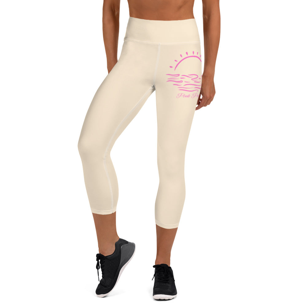 Pink Posie Capri Leggings