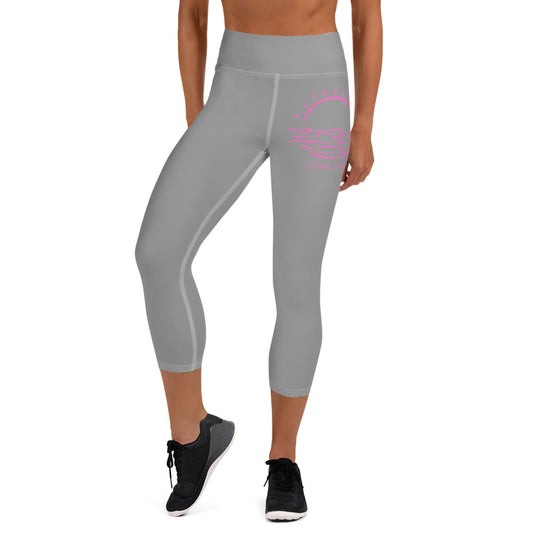 Pink Posie Capri Leggings