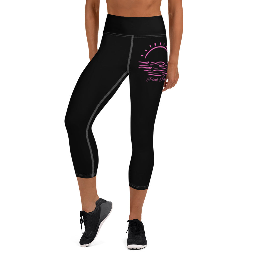 Pink Posie Capri Leggings