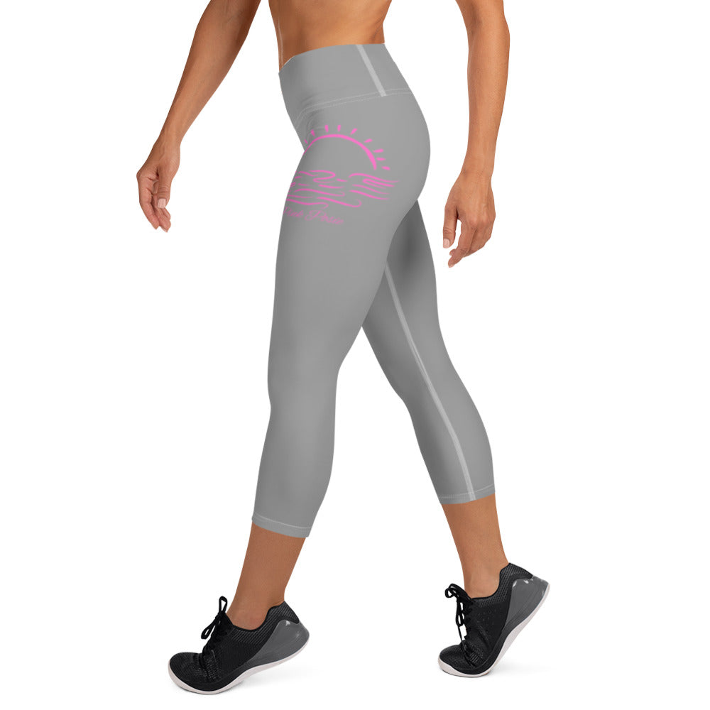 Pink Posie Capri Leggings