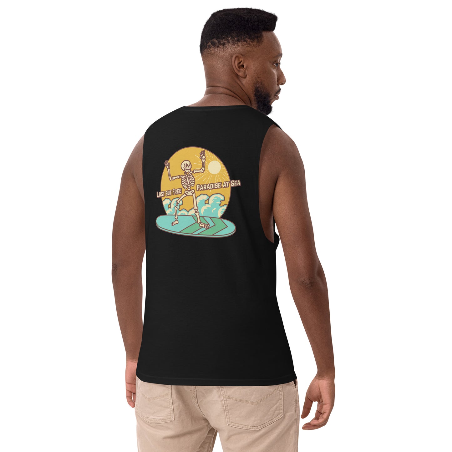 Lost drop arm tank top