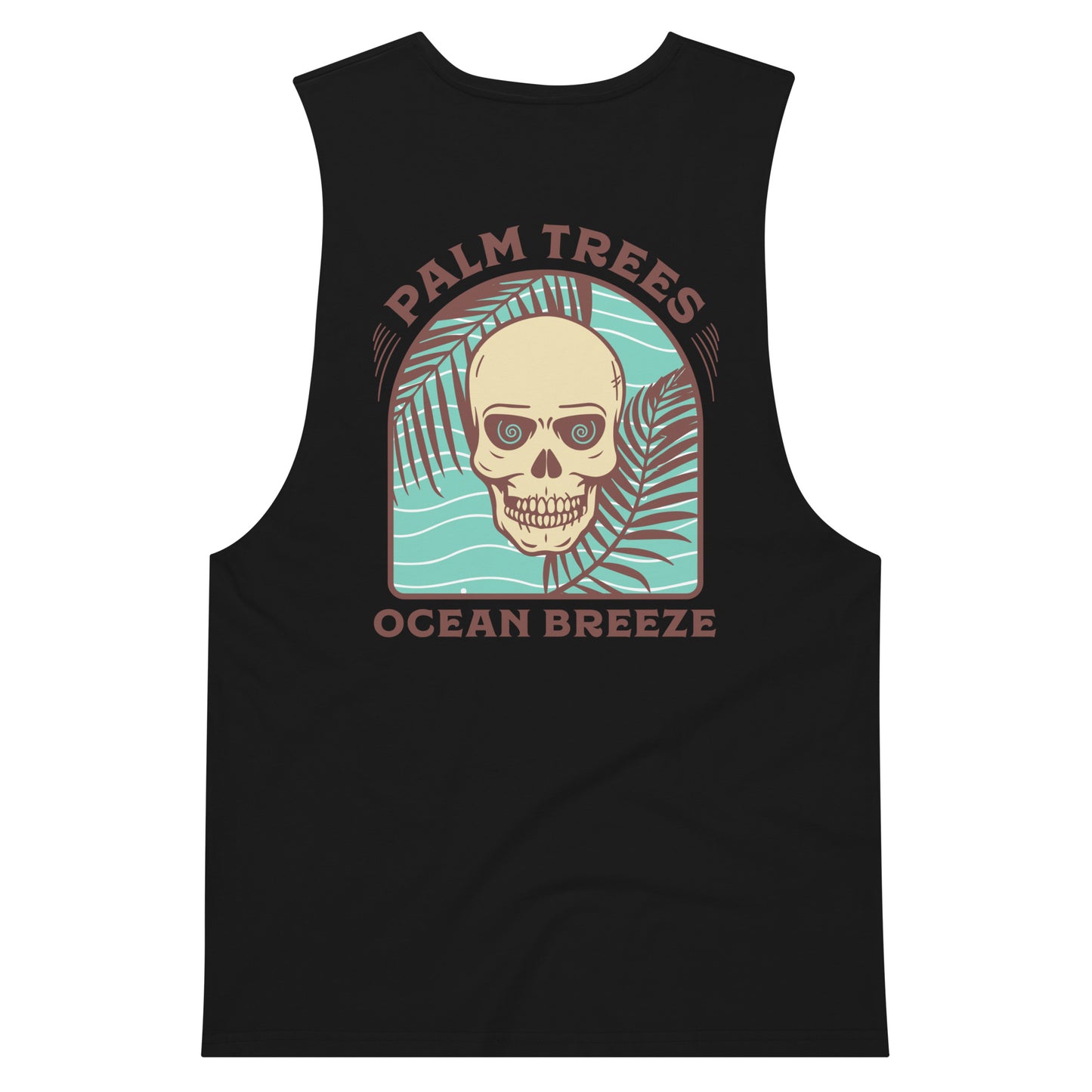 Palm Trees drop arm tank top