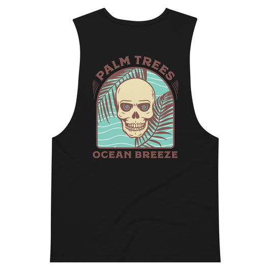 Palm Trees drop arm tank top