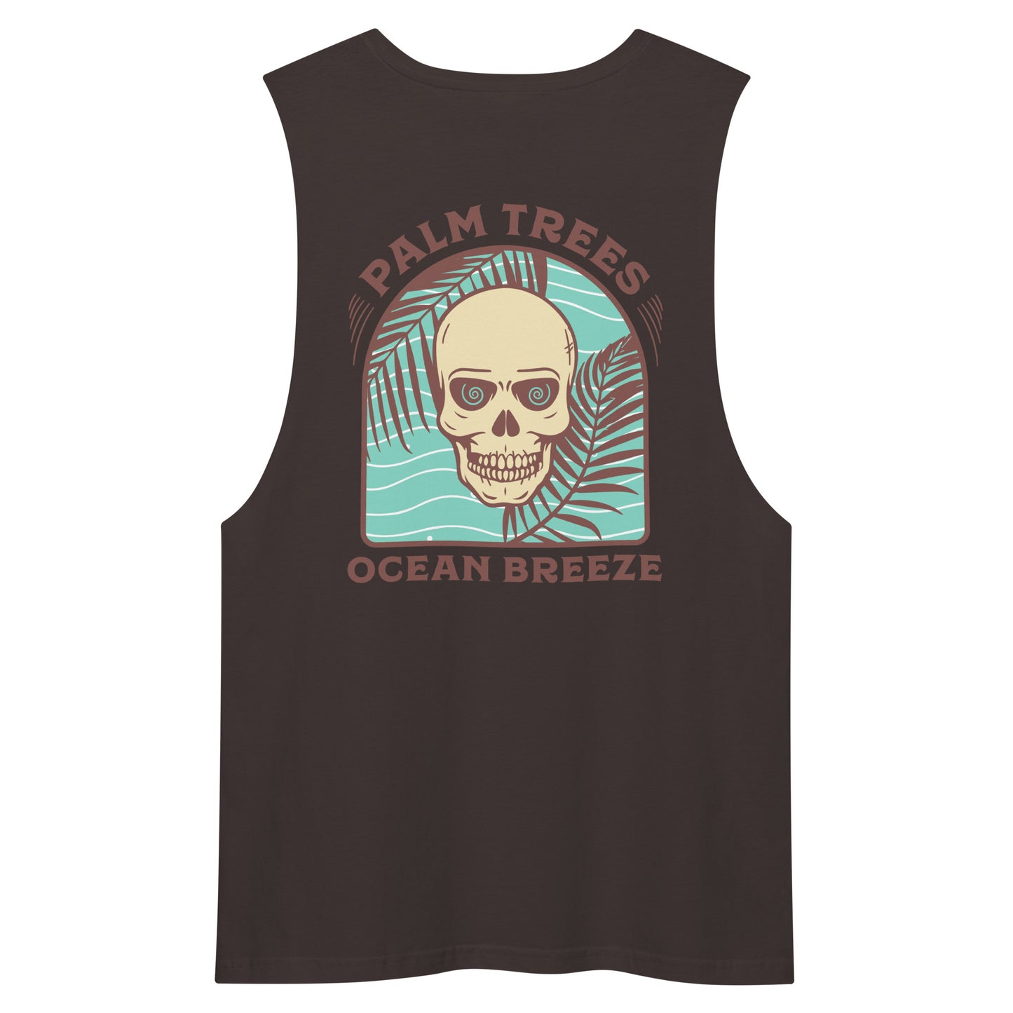 Palm Trees drop arm tank top