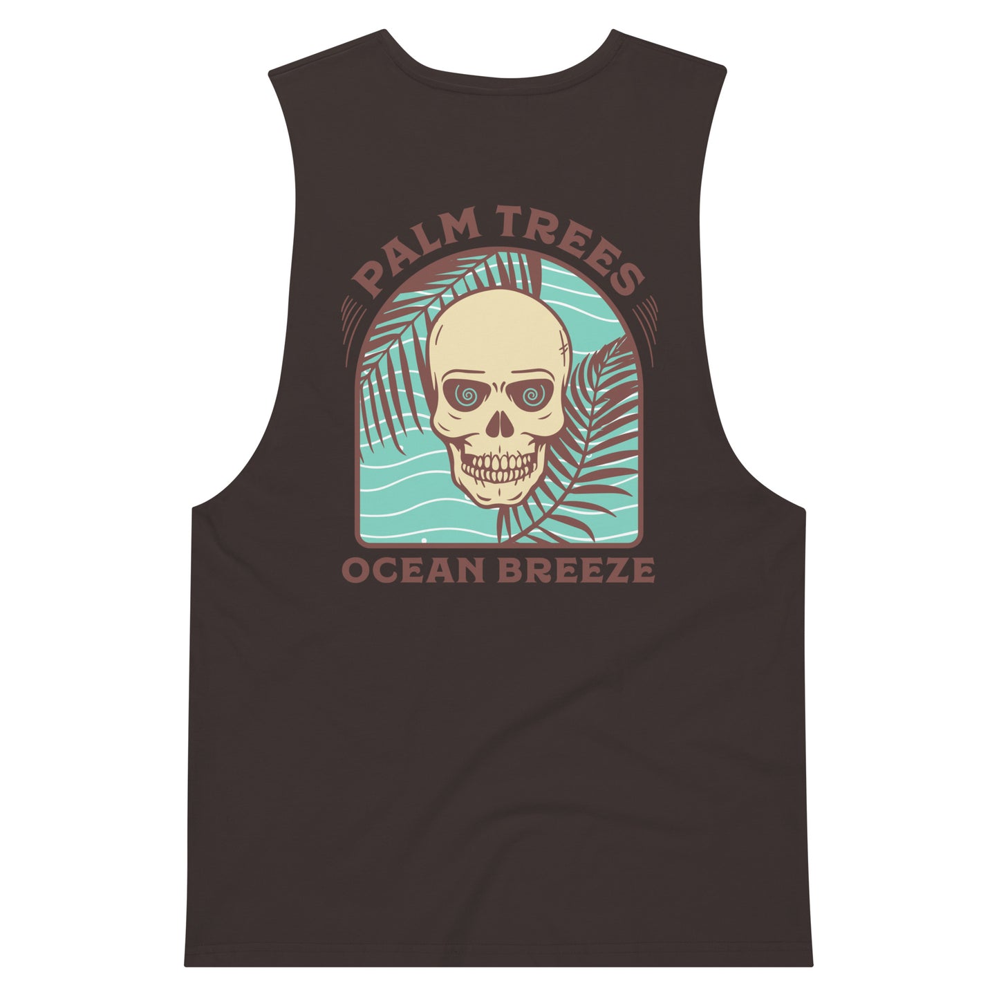 Palm Trees drop arm tank top