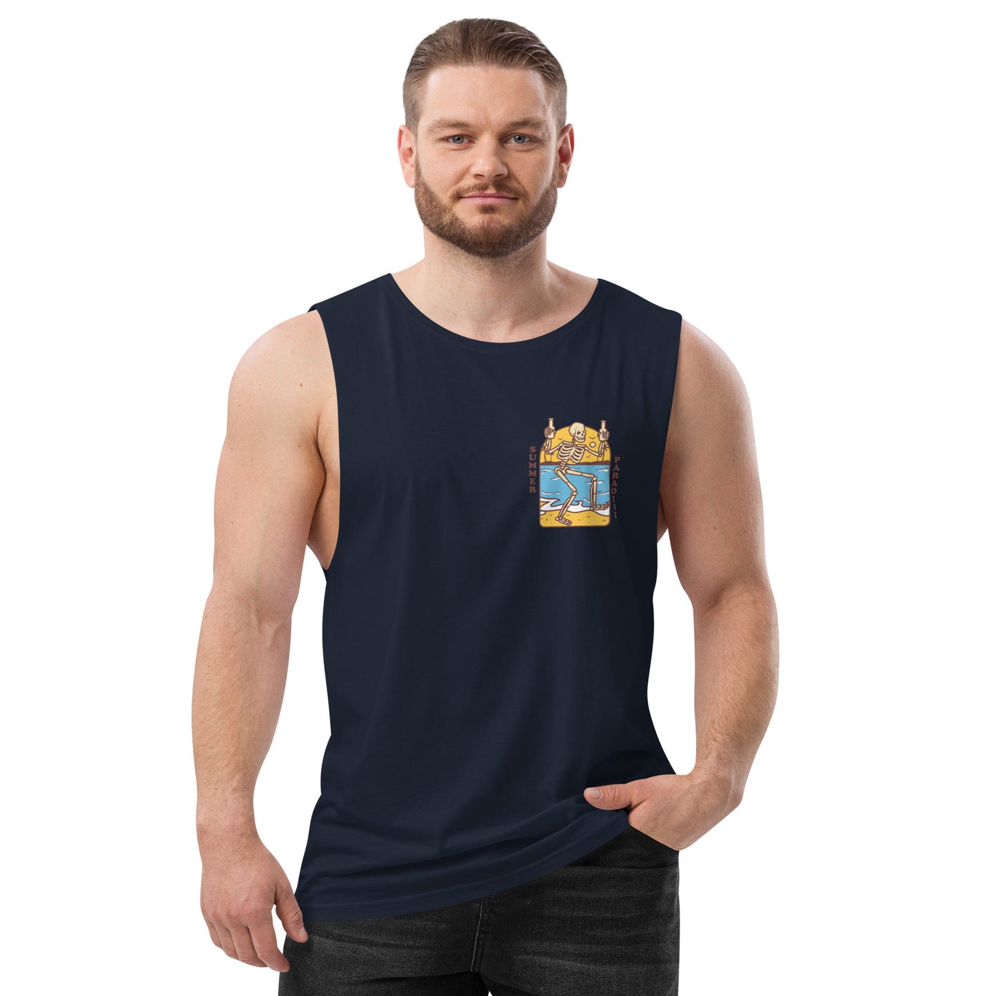 Summer drop arm tank top