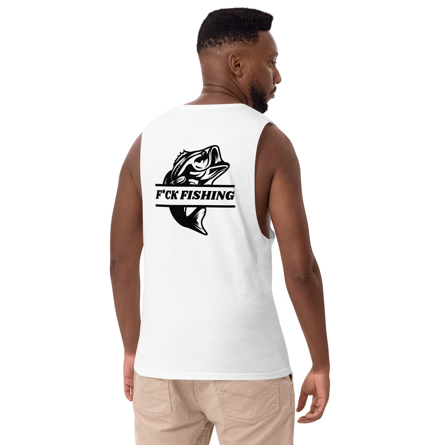 F*CK FISHING drop arm tank top