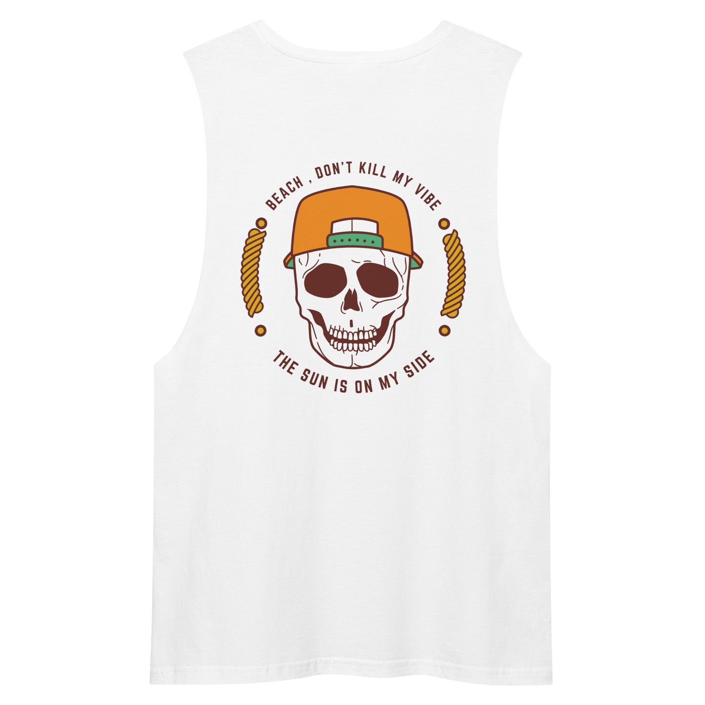 Beach don’t kill my vibe drop arm tank top