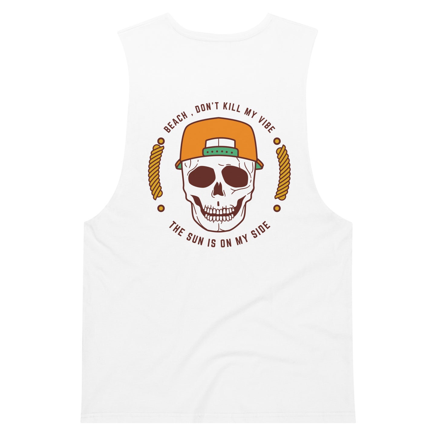 Beach don’t kill my vibe drop arm tank top