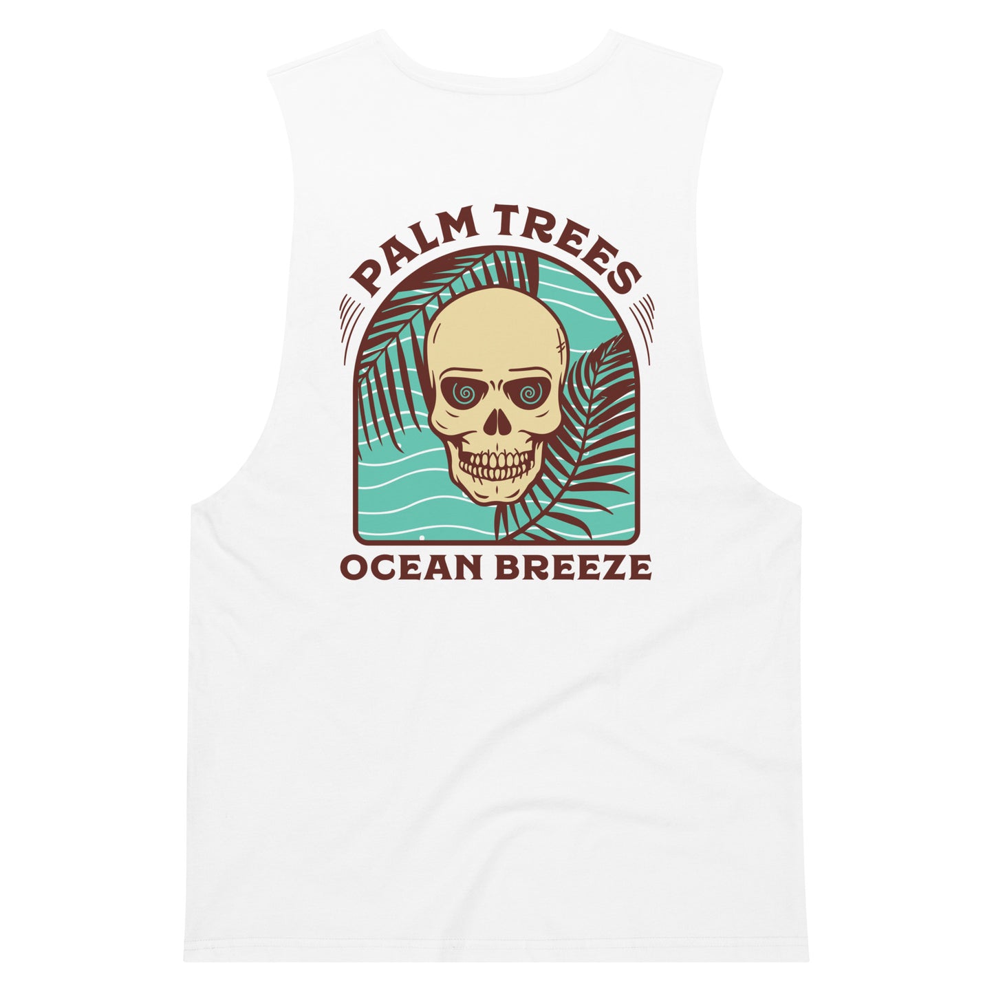 Palm Trees drop arm tank top