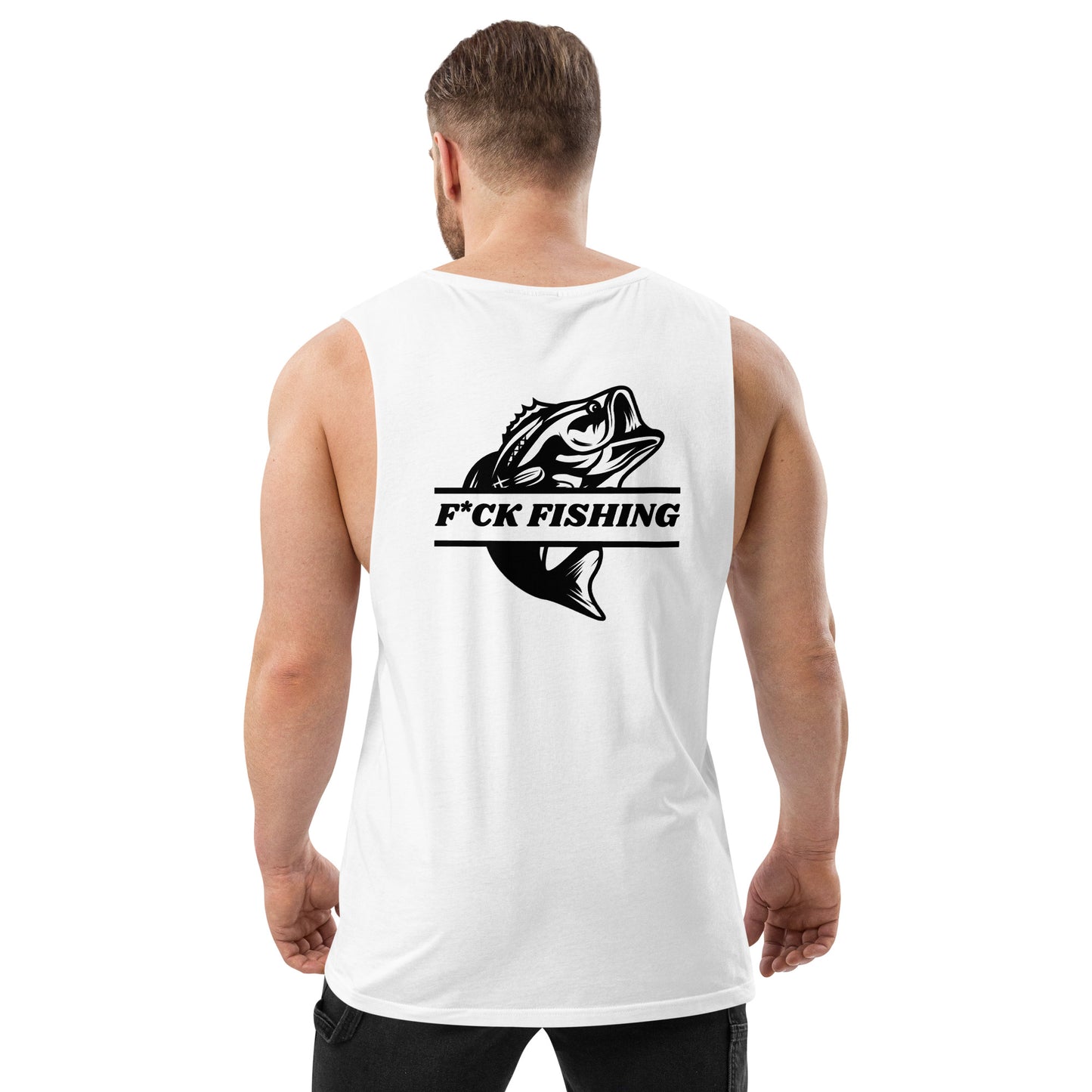 F*CK FISHING drop arm tank top