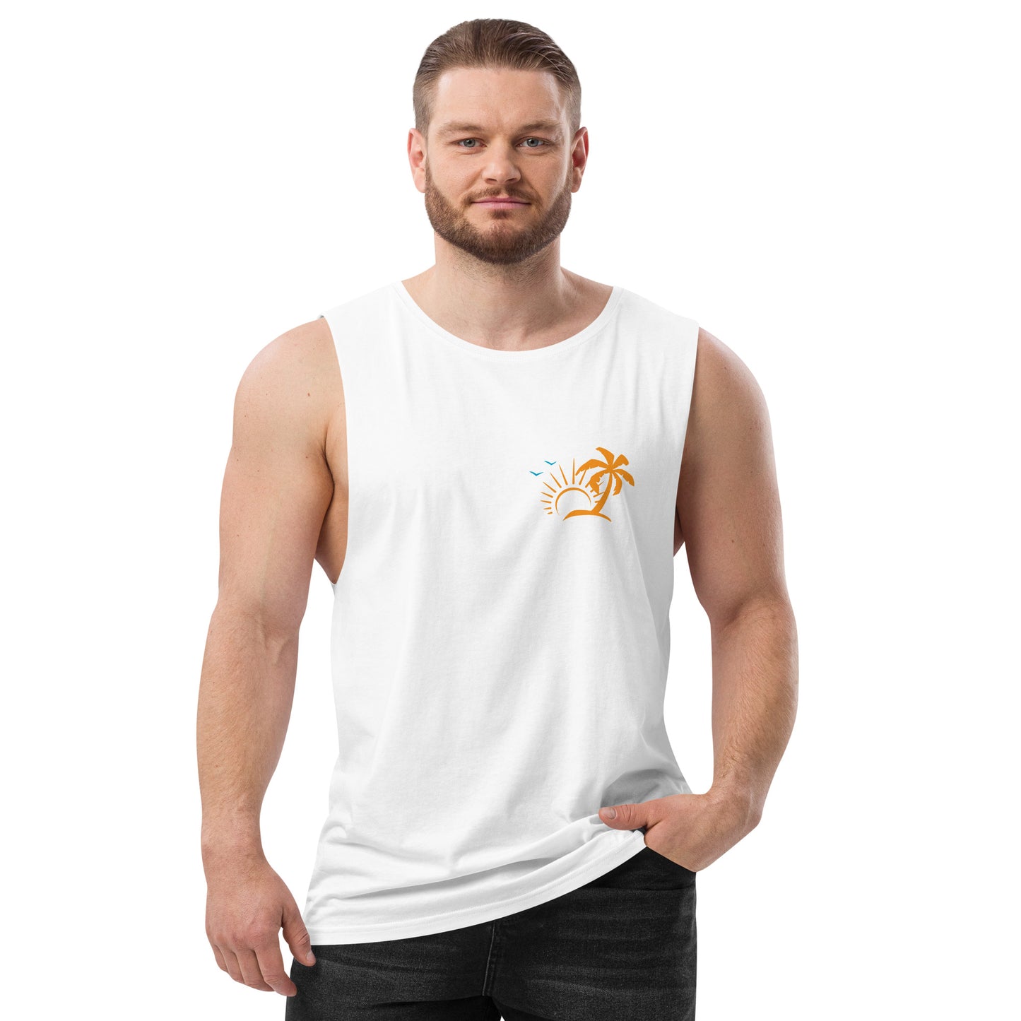 Wave seeker drop arm tank top