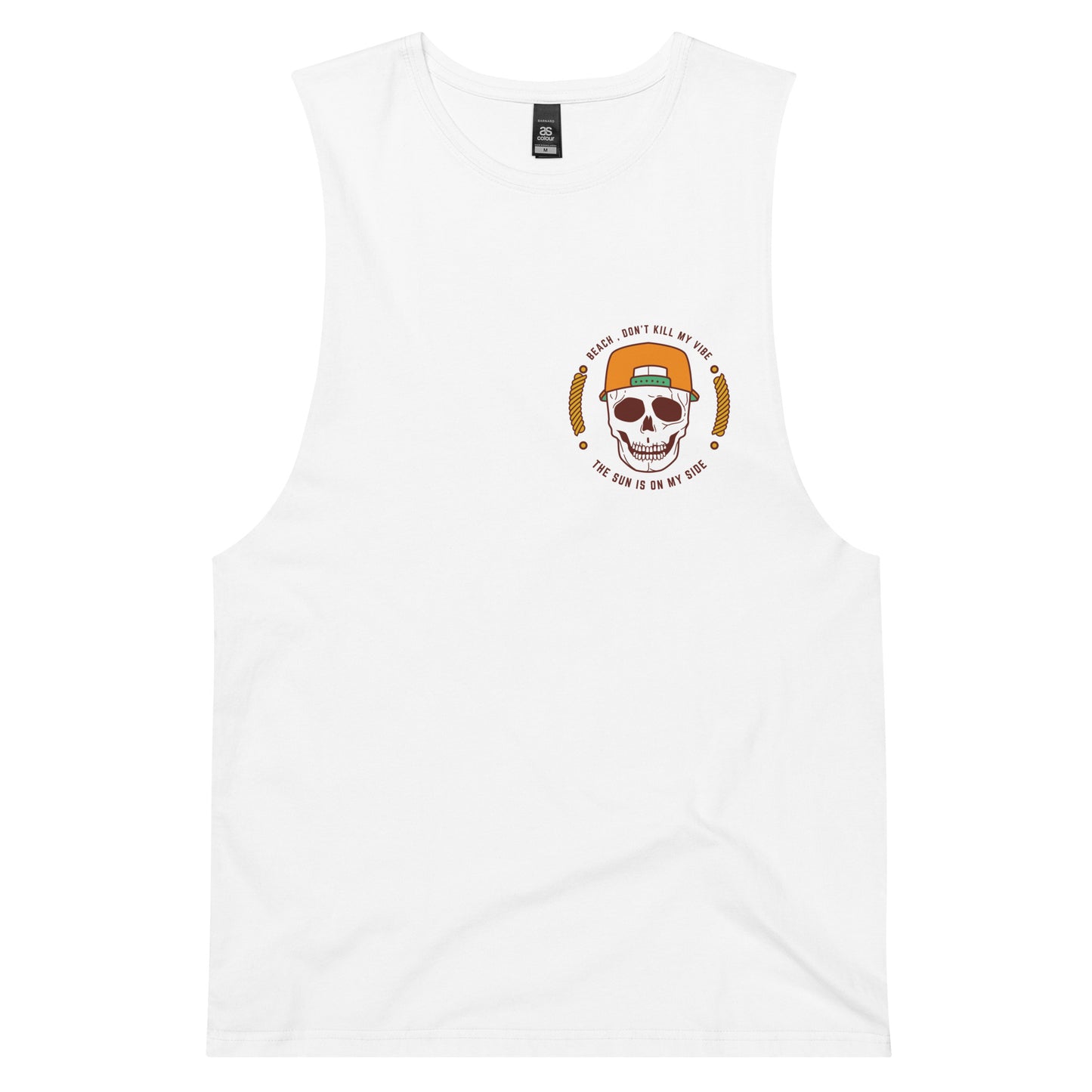 Beach don’t kill my vibe drop arm tank top