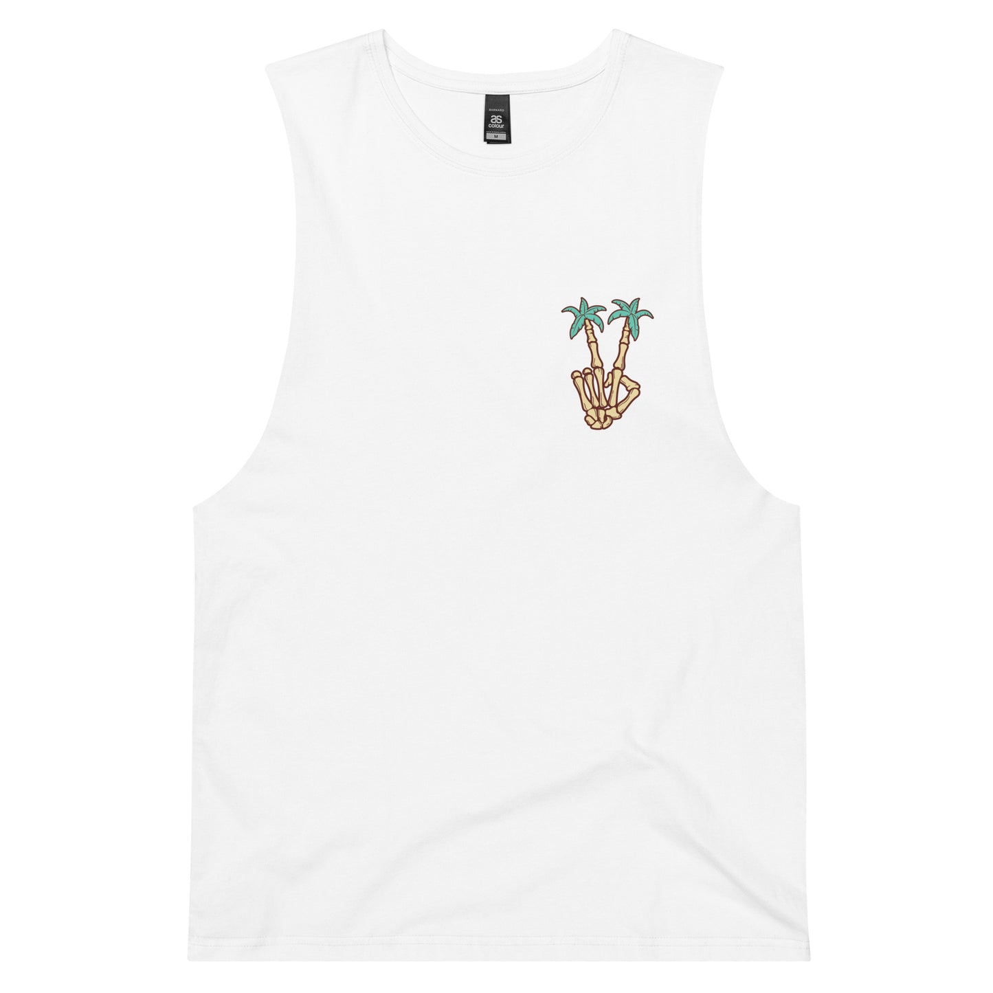 Palm Trees drop arm tank top