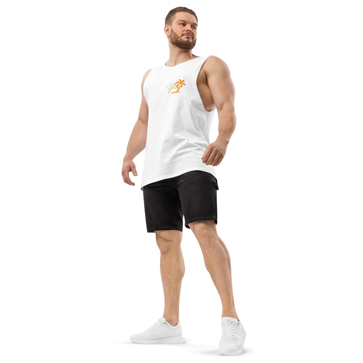 Wave seeker drop arm tank top