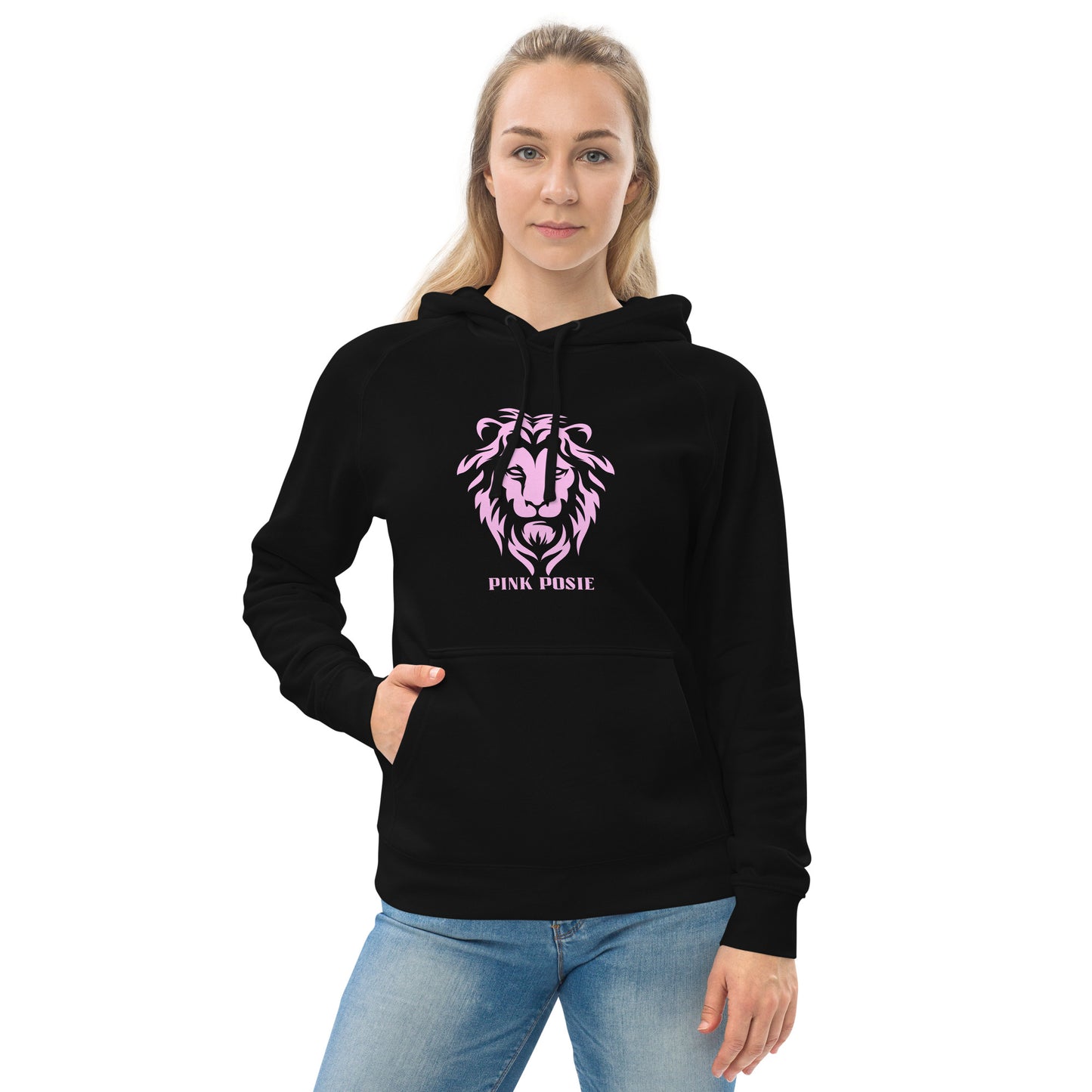 Pink Lion pocket hoodie