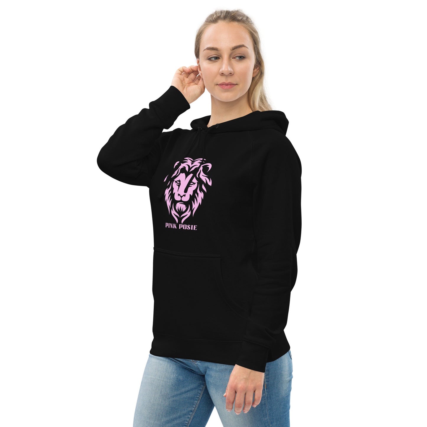 Pink Lion pocket hoodie