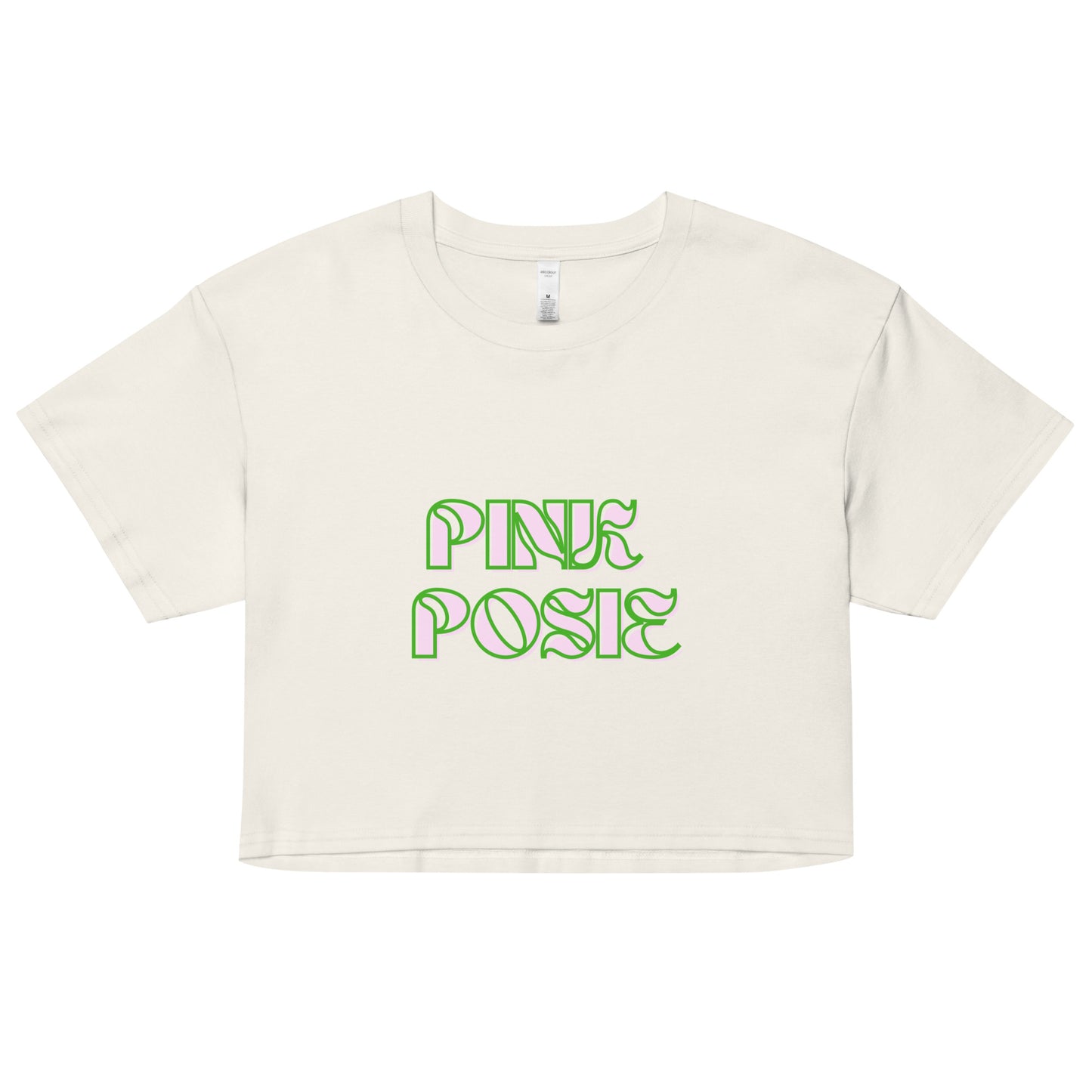 Green Posie crop top