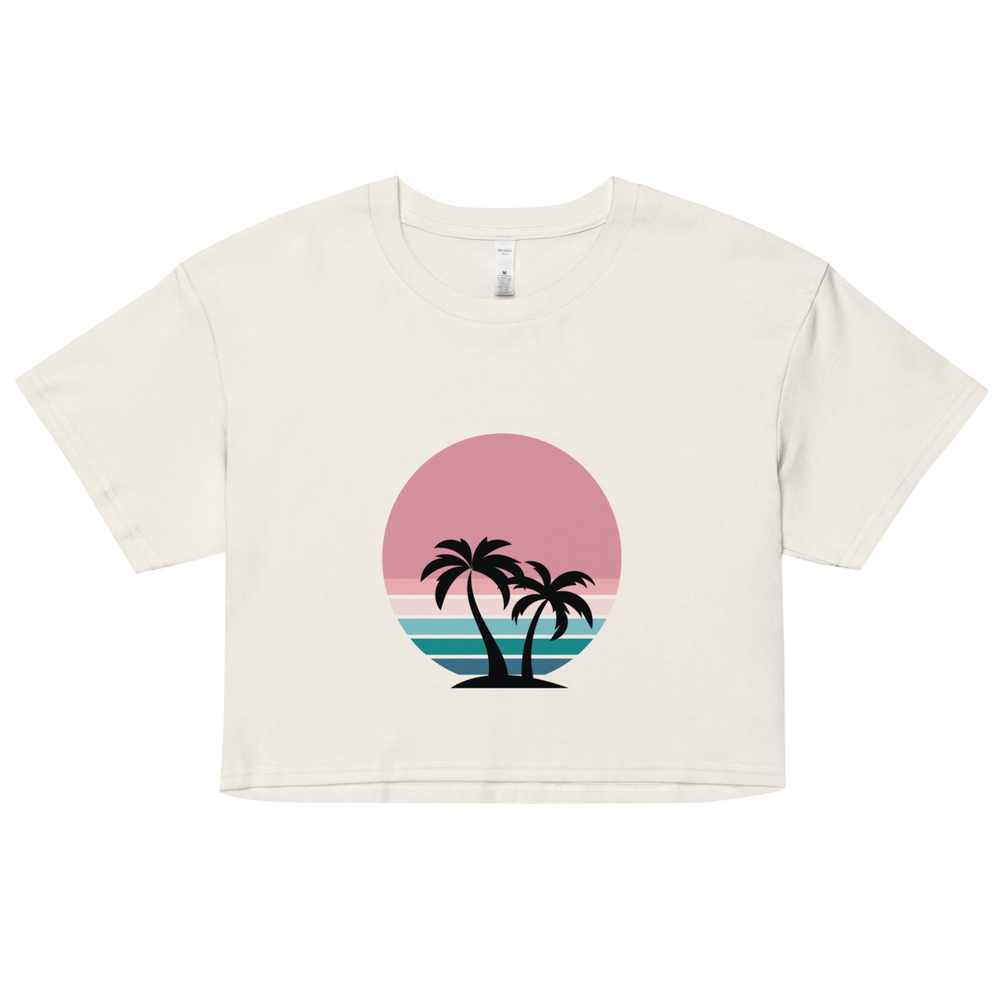 Rounded palm crop top