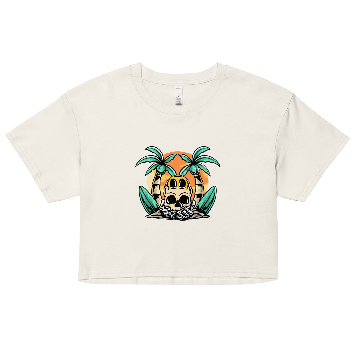 Palm vibes summer Women’s crop top