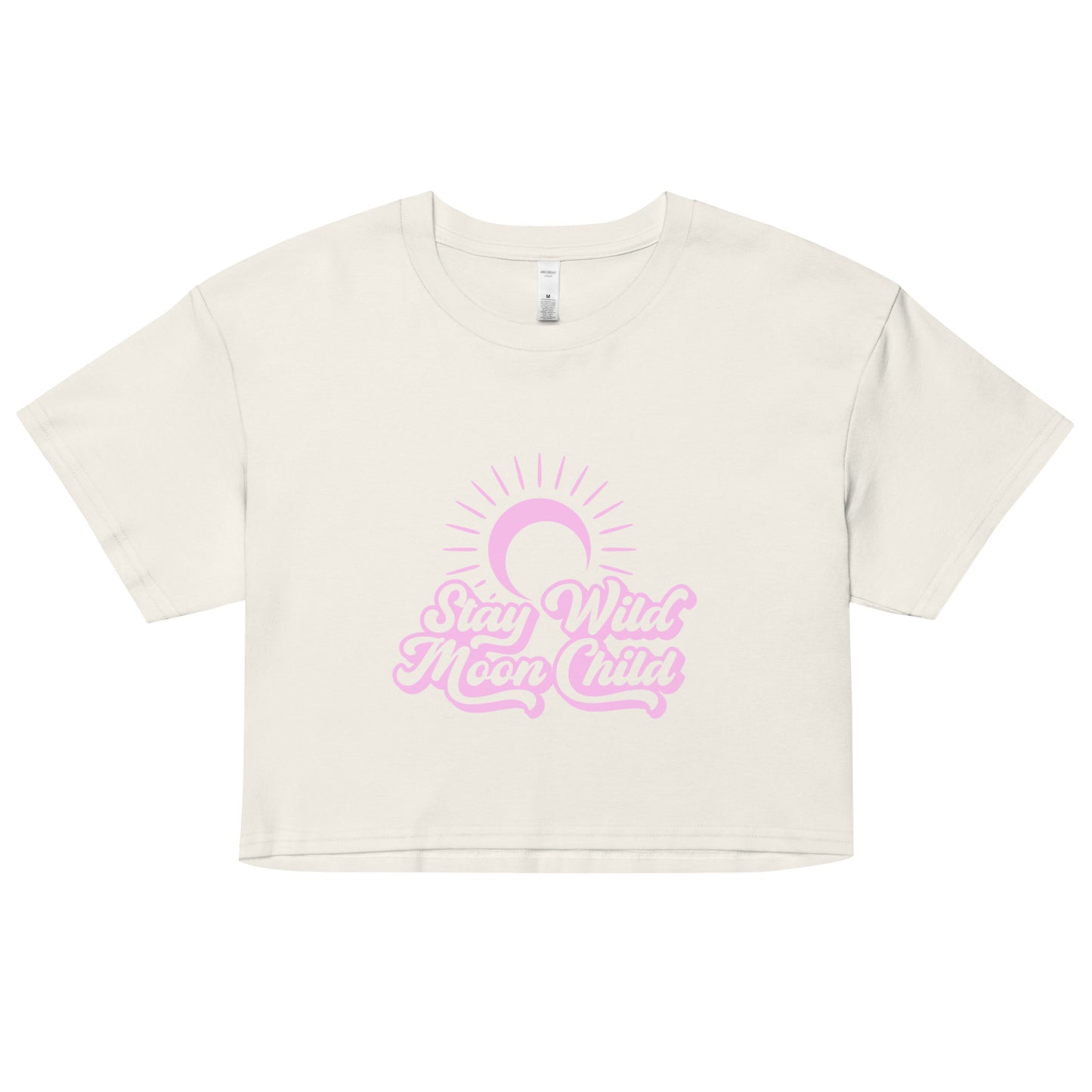 Stay Wild Moon Child Pink crop top