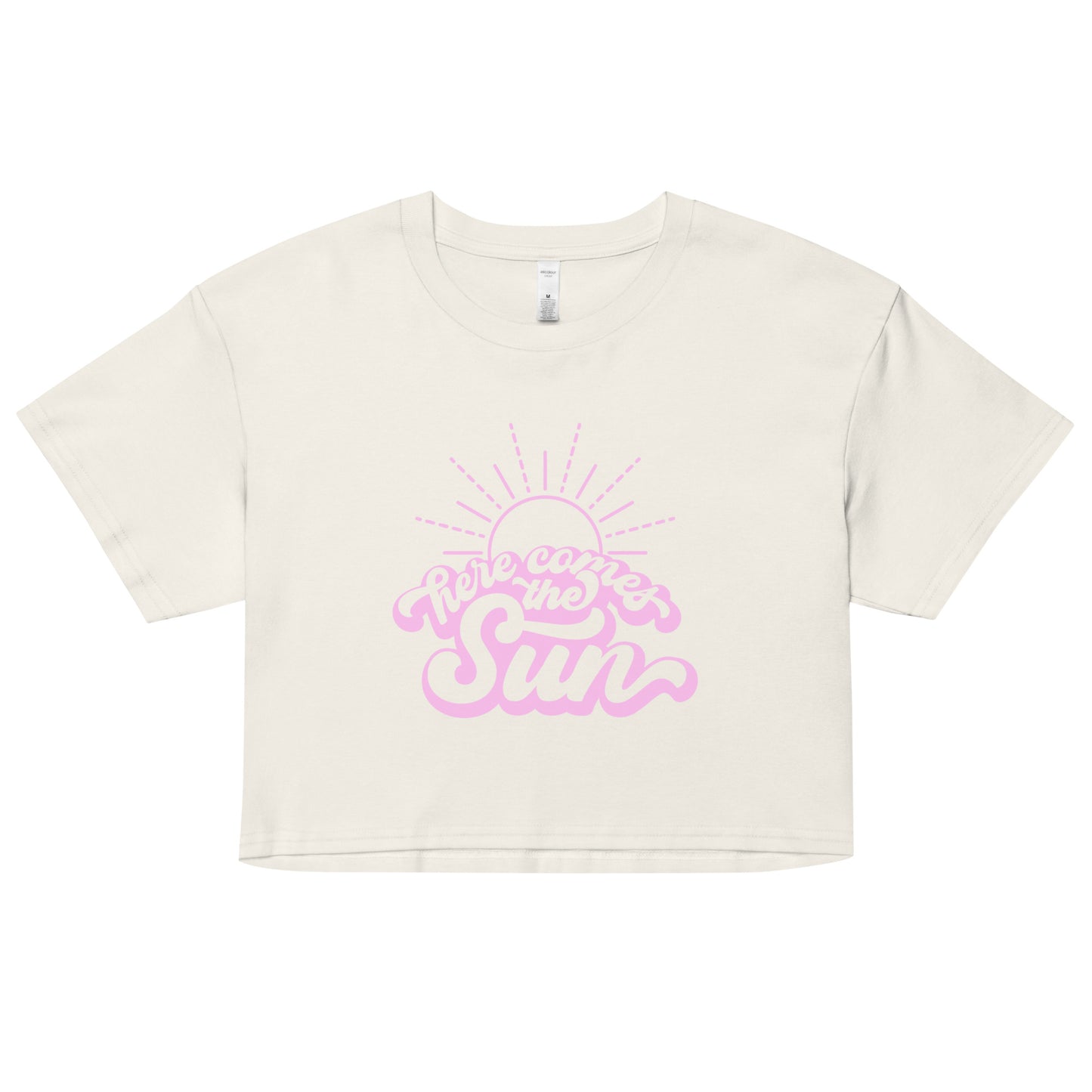 Here comes the sun pink crop top