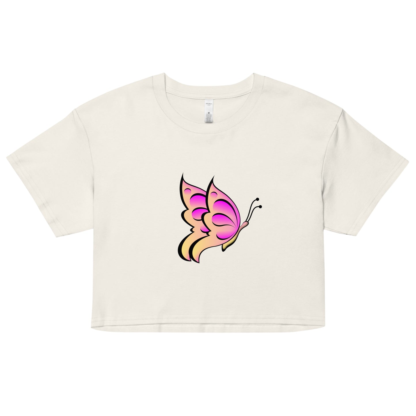 Pink Butterfly crop top