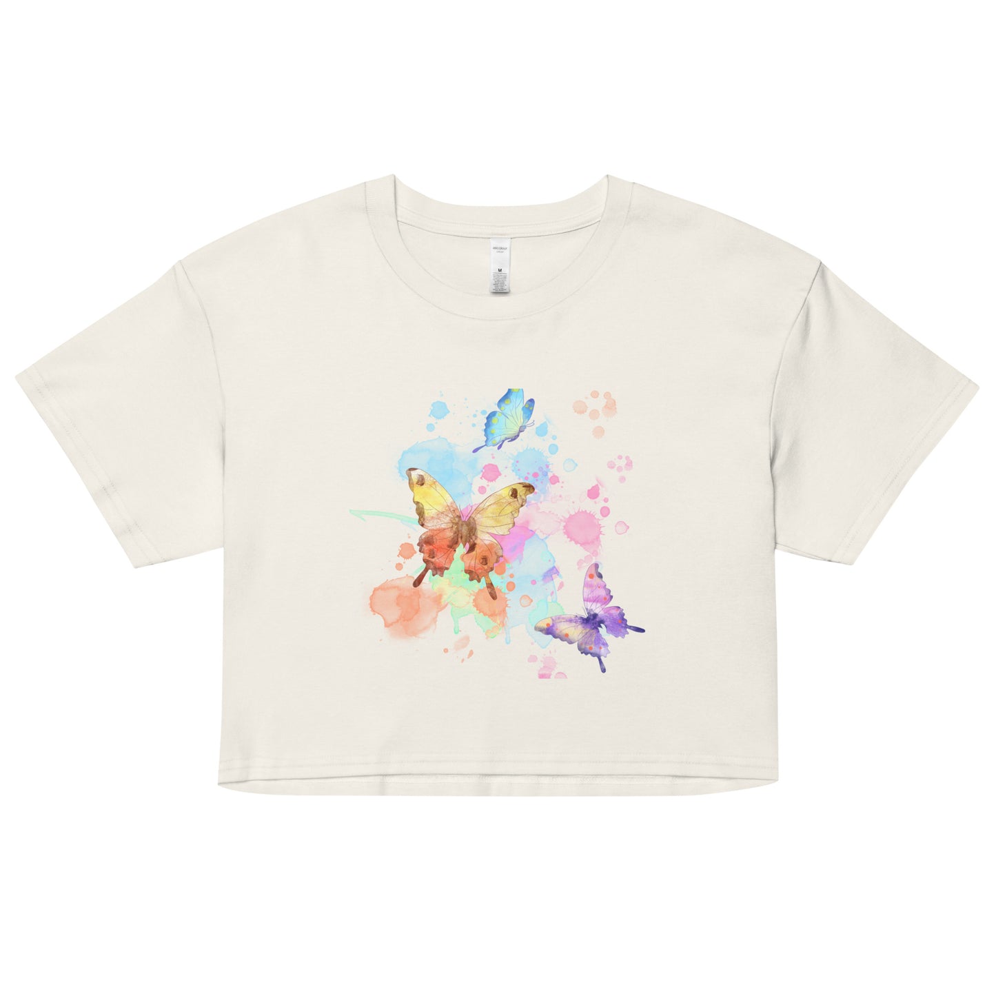 Water Butterfly crop top