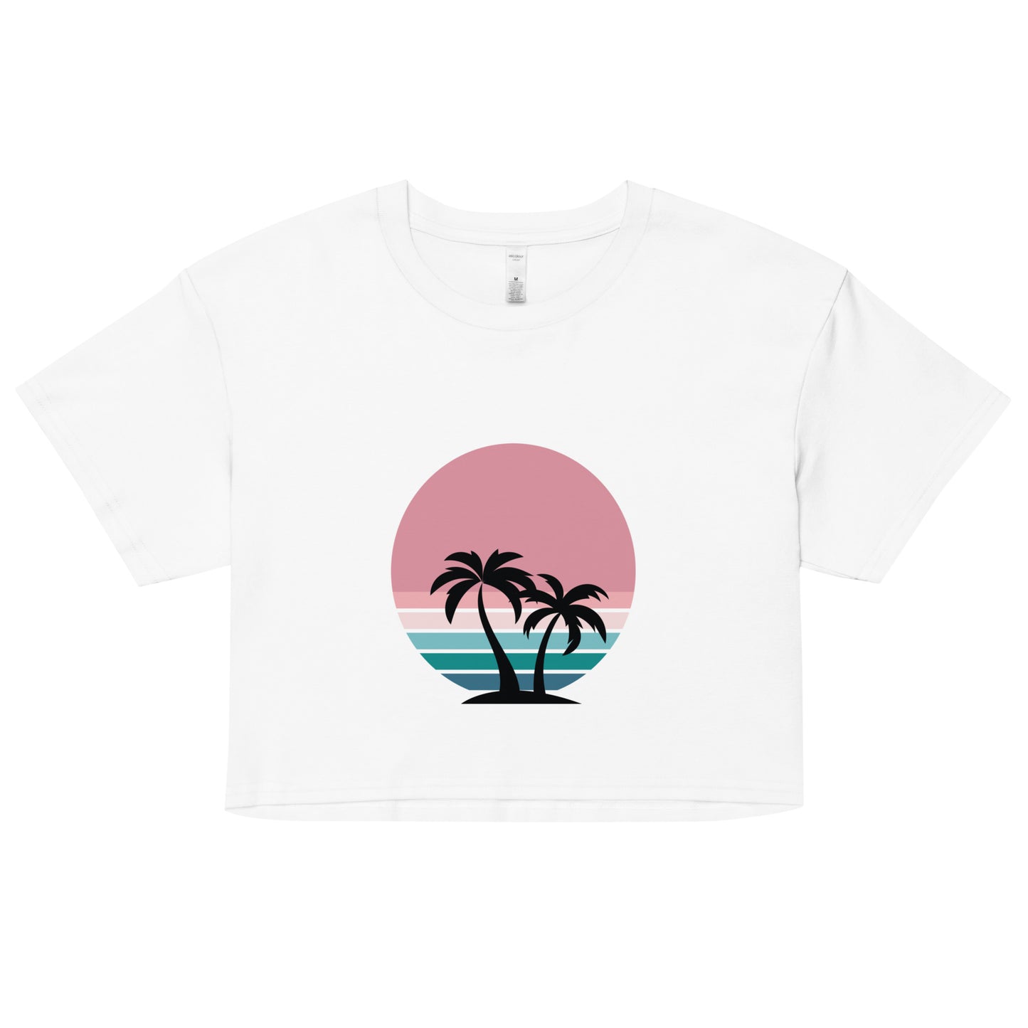 Rounded palm crop top