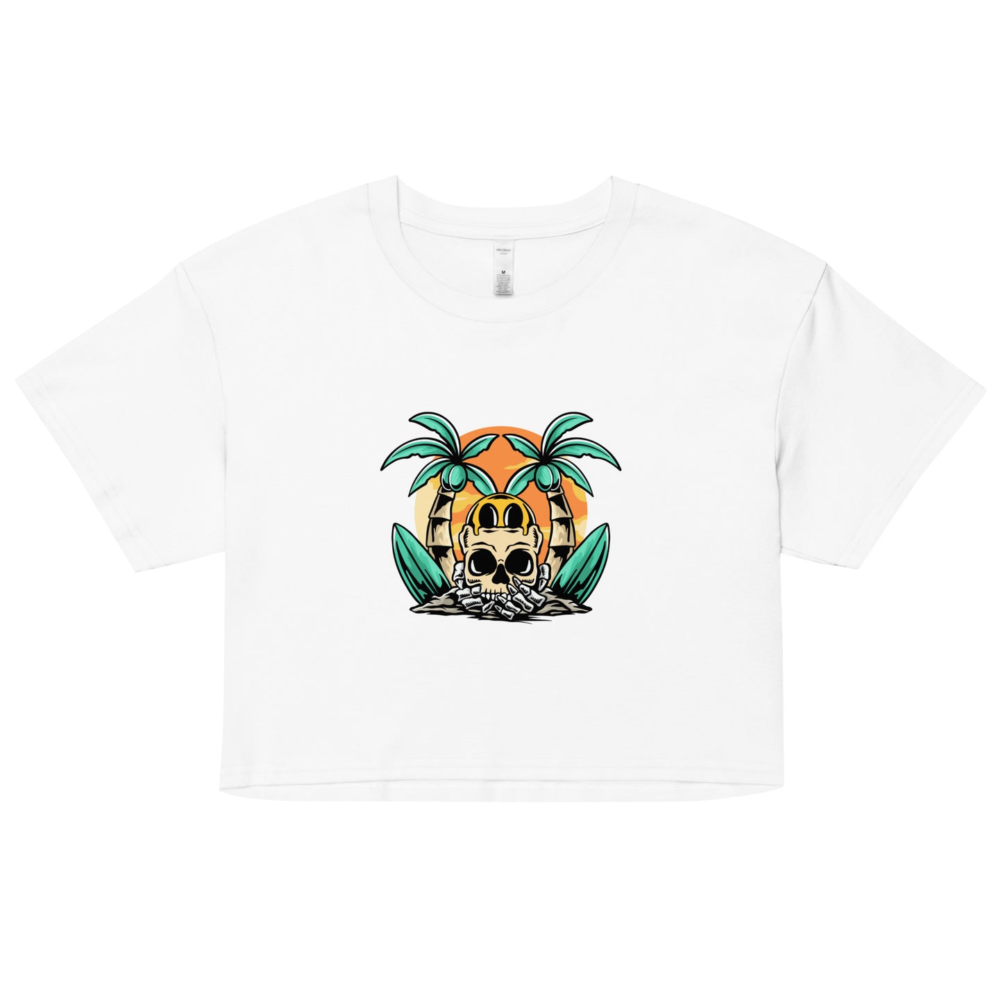 Palm vibes summer Women’s crop top