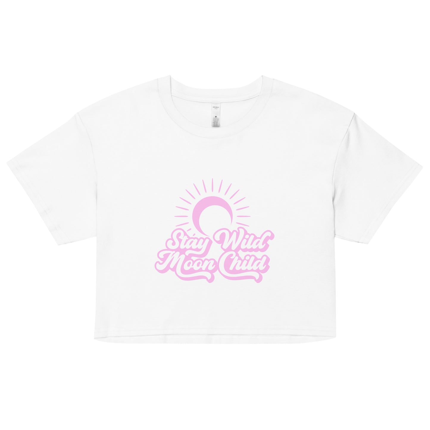 Stay Wild Moon Child Pink crop top