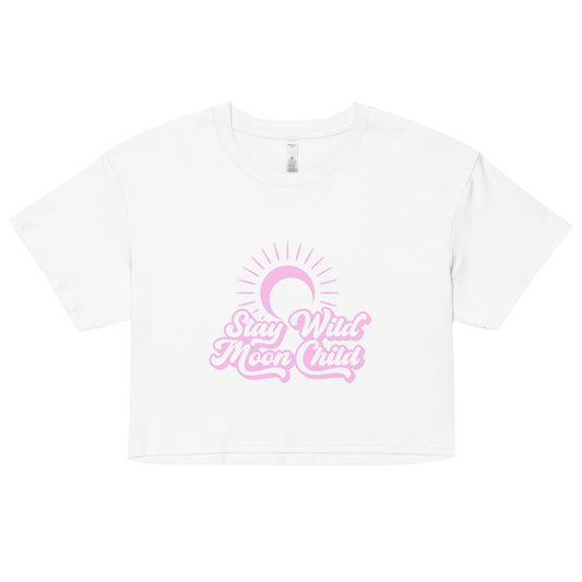 Stay Wild Moon Child Pink crop top