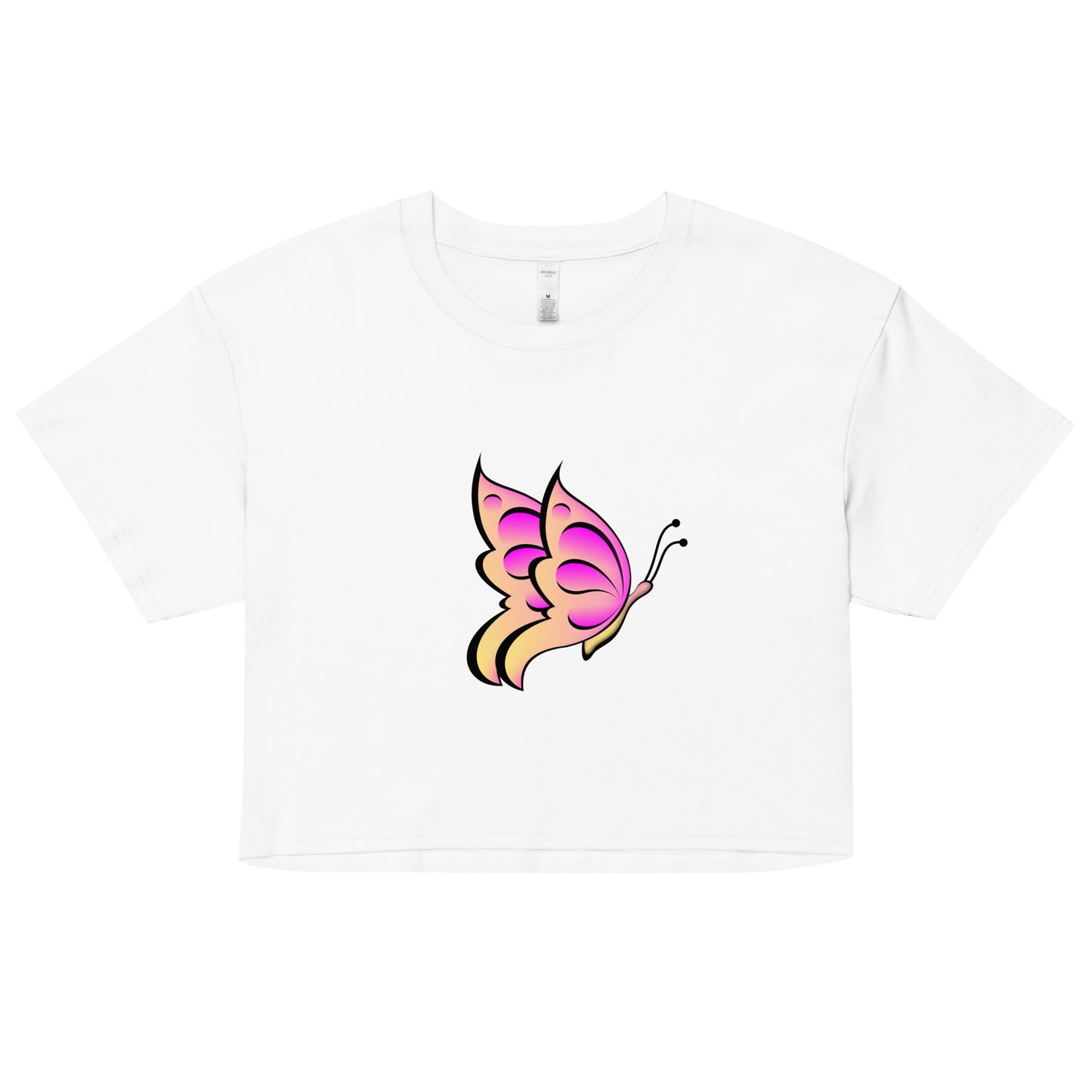 Pink Butterfly crop top