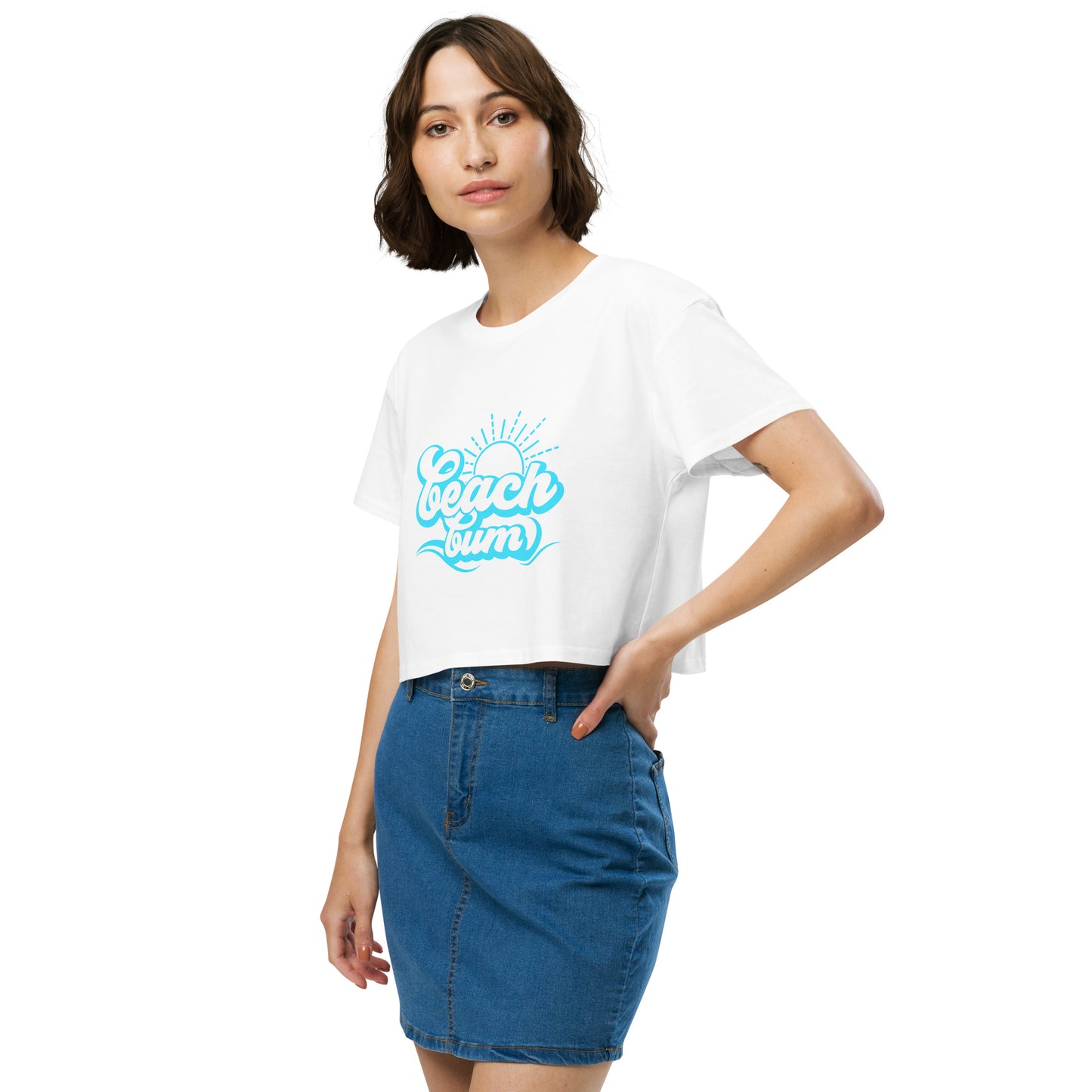 Beach Bum Blue crop top