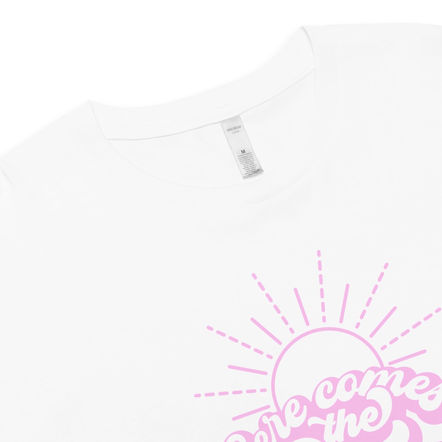 Here comes the sun pink crop top