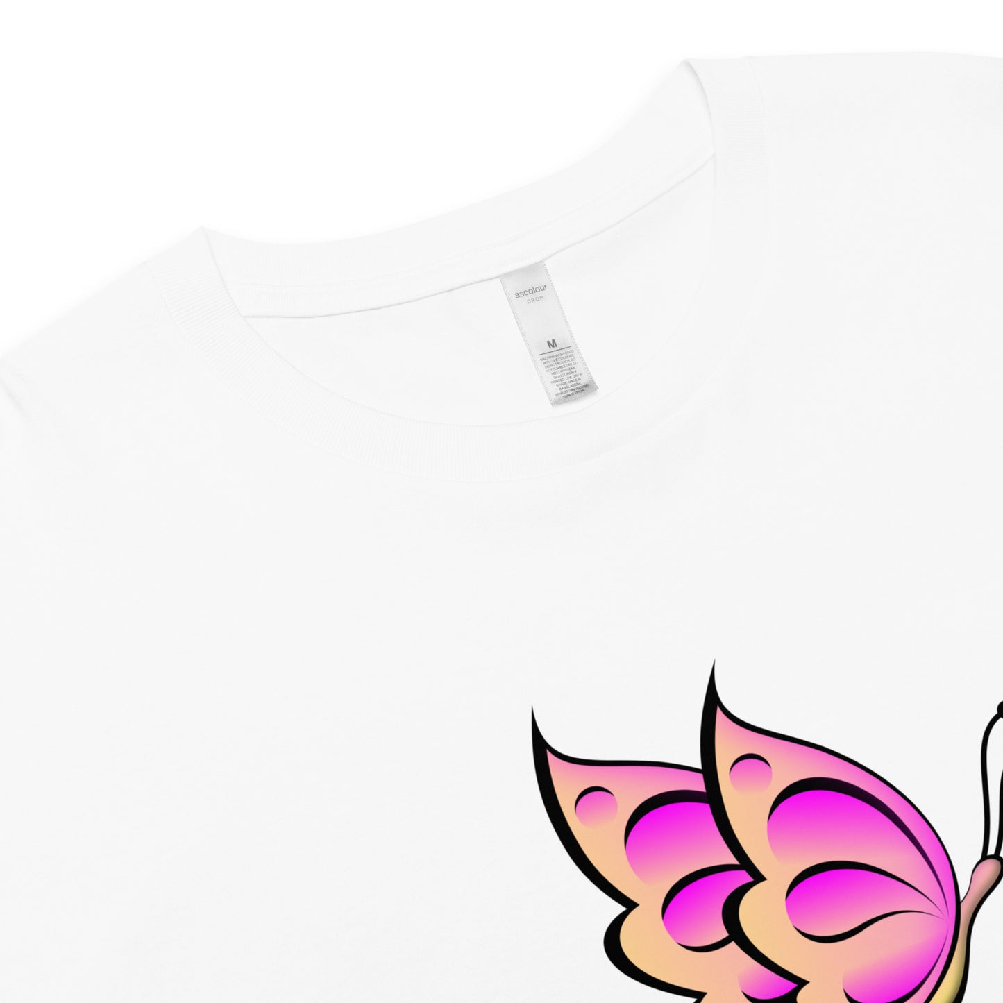 Pink Butterfly crop top