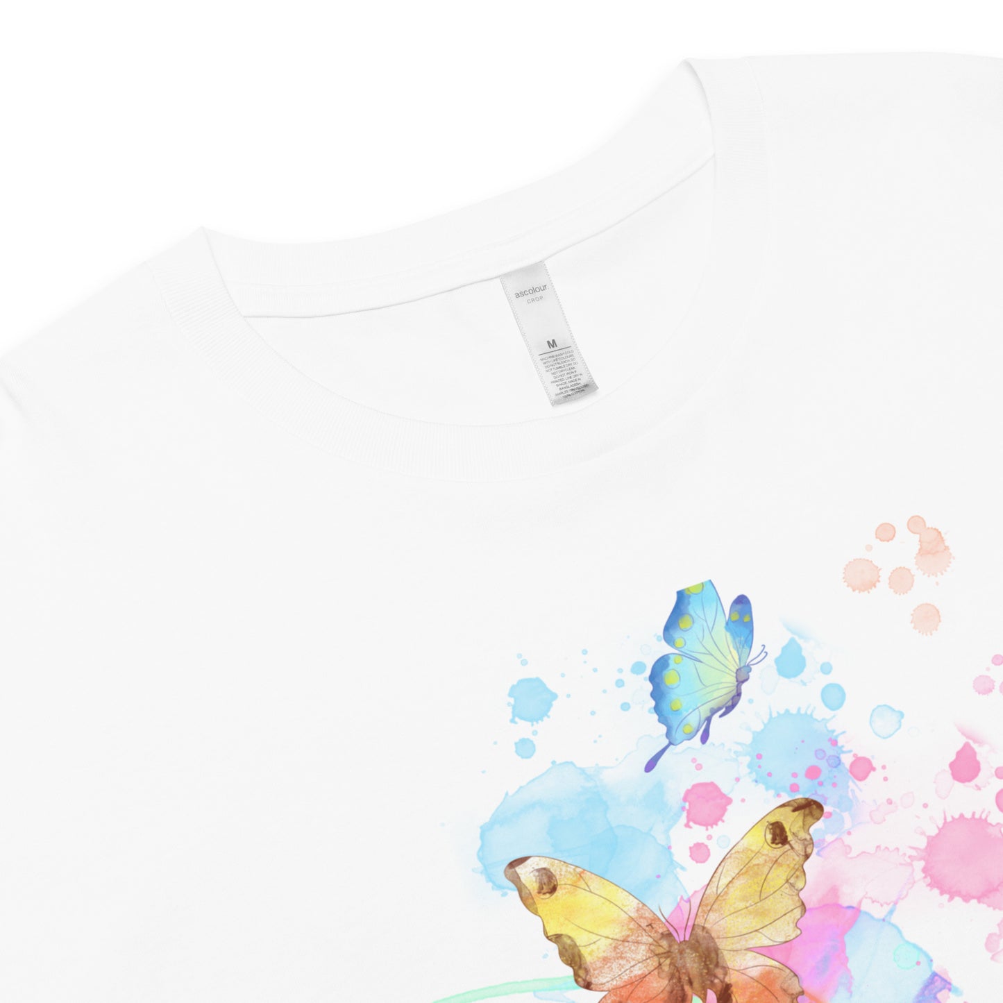 Water Butterfly crop top