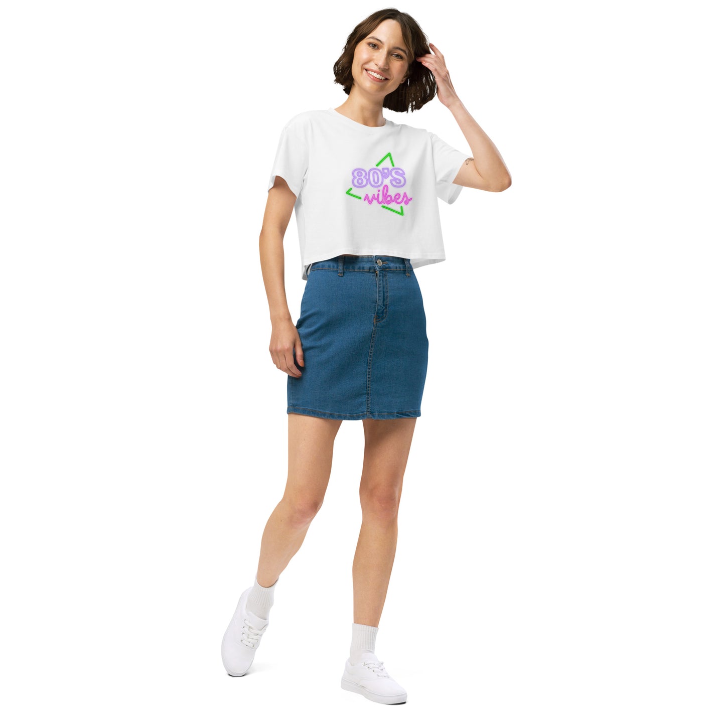 80s Vibe Women’s crop top