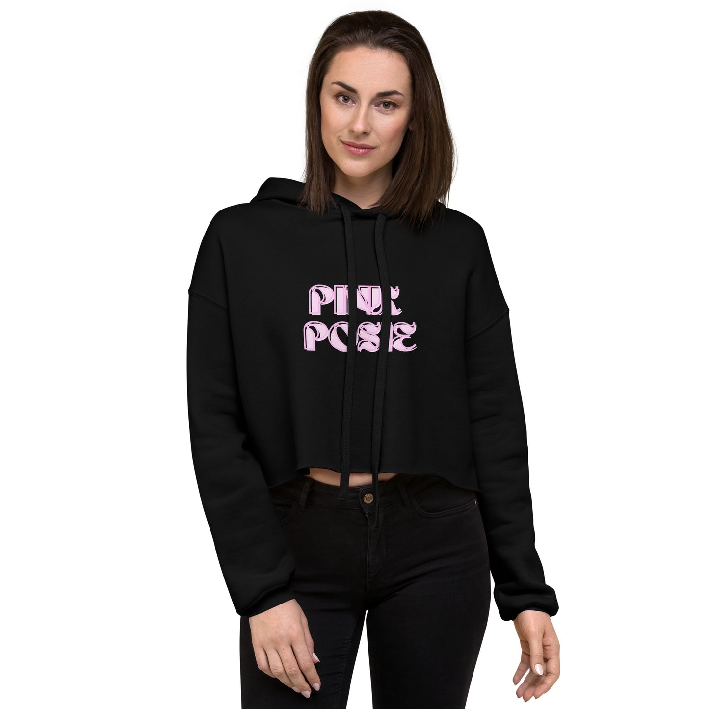 Pink Posie Crop Hoodie