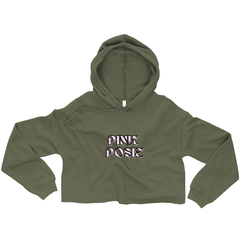 Pink Posie Crop Hoodie