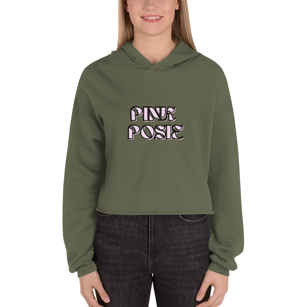 Pink Posie Crop Hoodie