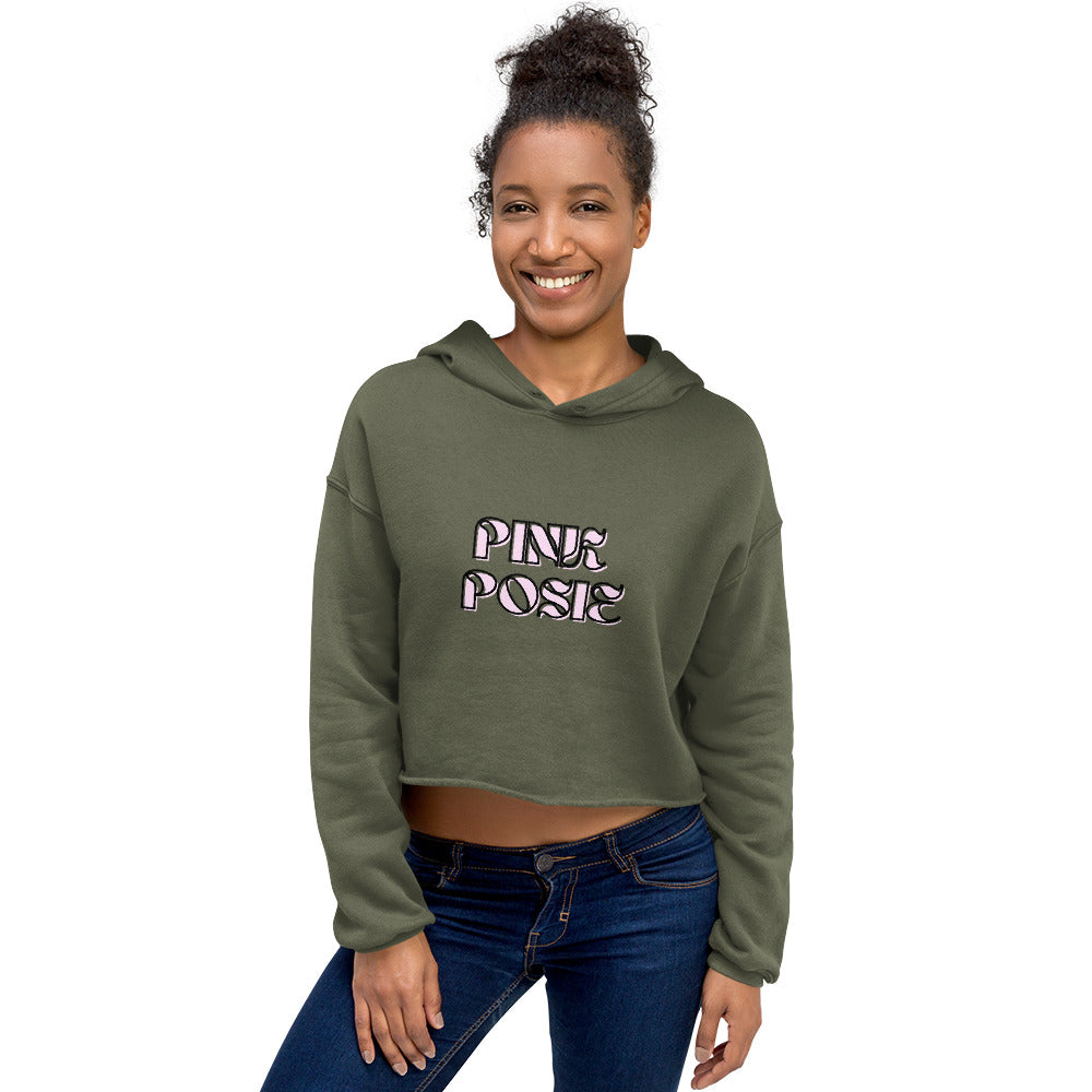 Pink Posie Crop Hoodie