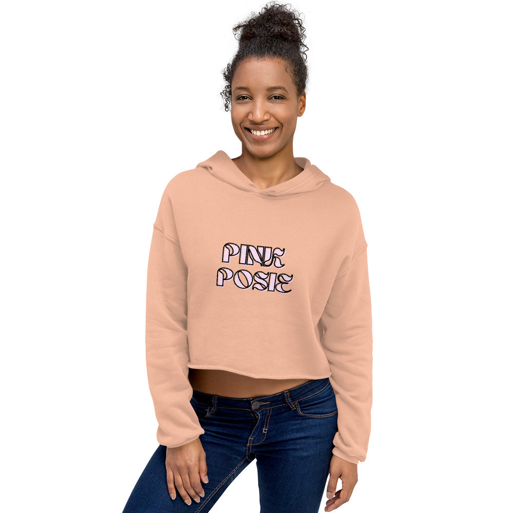 Pink Posie Crop Hoodie