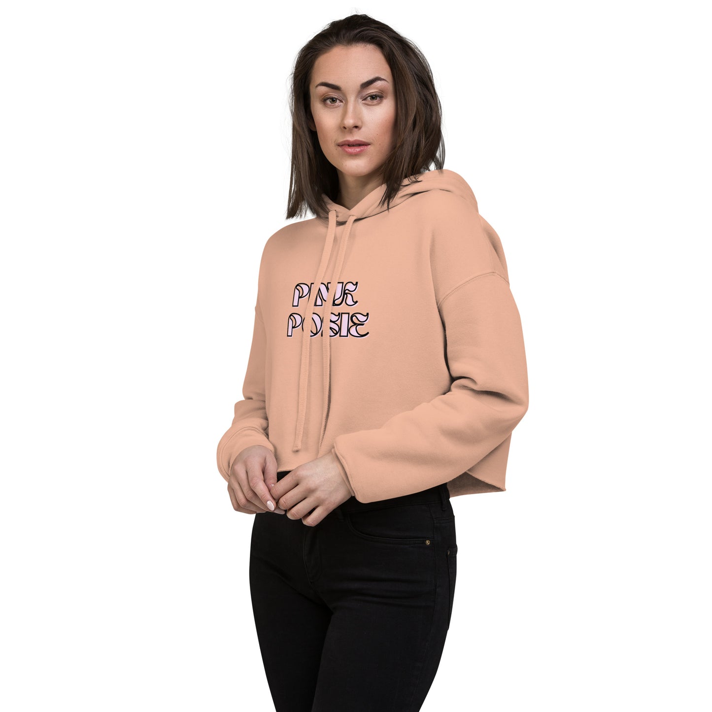 Pink Posie Crop Hoodie