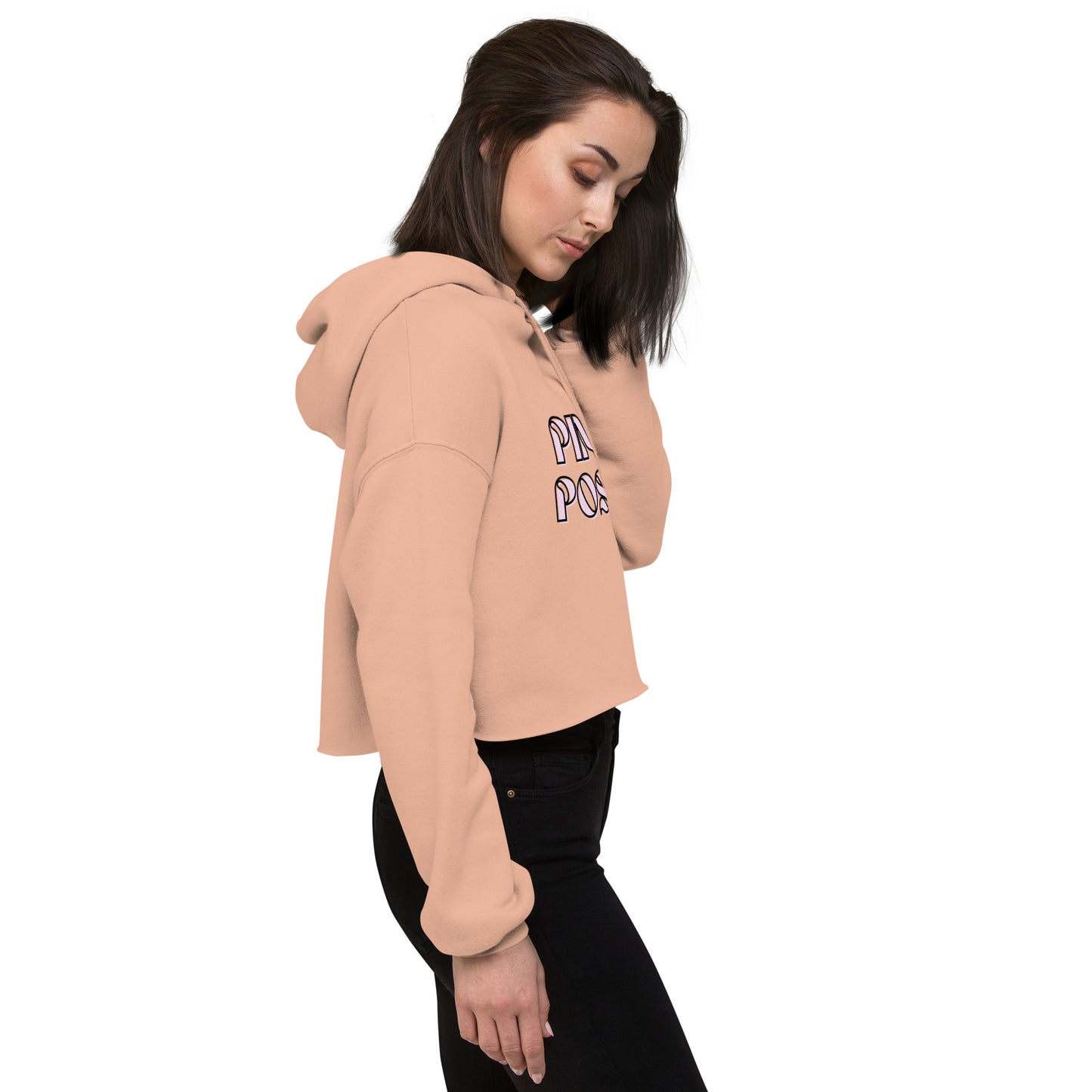 Pink Posie Crop Hoodie