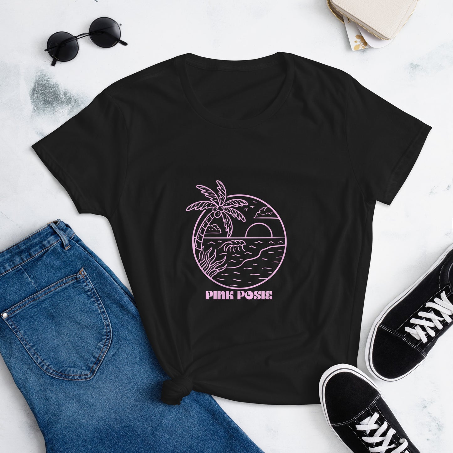 Pink Posie short sleeve t-shirt