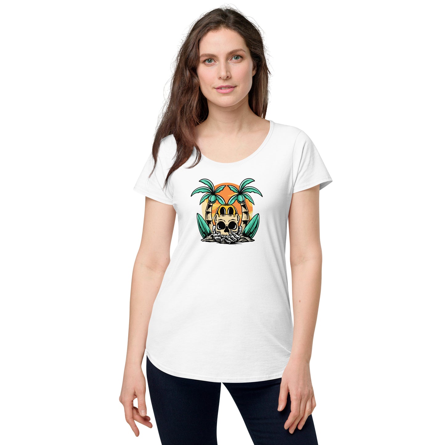 Scull Palms round neck tee