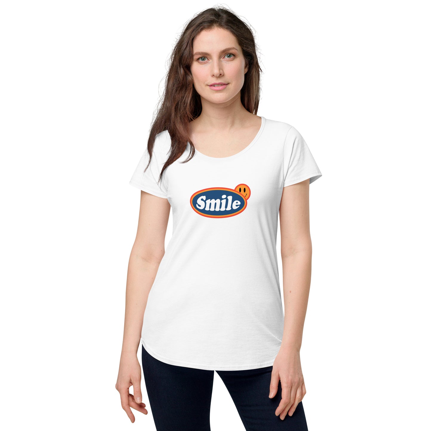 Smile round neck tee